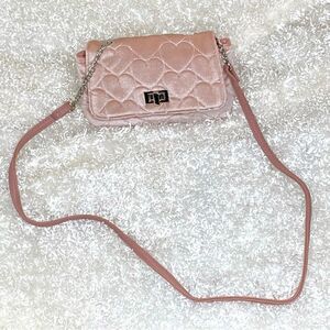 Girls' Quilted Velvet Crossbody Bag New!
